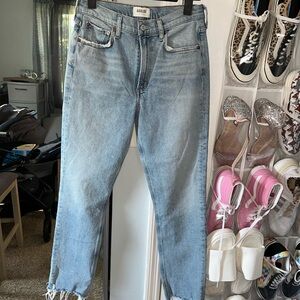 AGOLDE Merrel Straight Leg Raw Hem Jeans